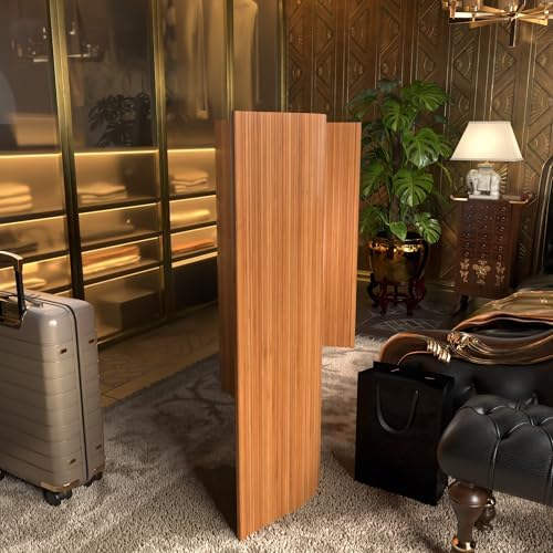 Red Lantern 4 ft. Short Bamboo Wave Screen - Natural - Image 3