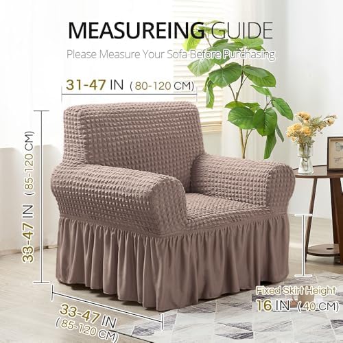 NICEEC Arm Chair Covers Armchair Covers Universal Slipcovers with Skirt - Image 6