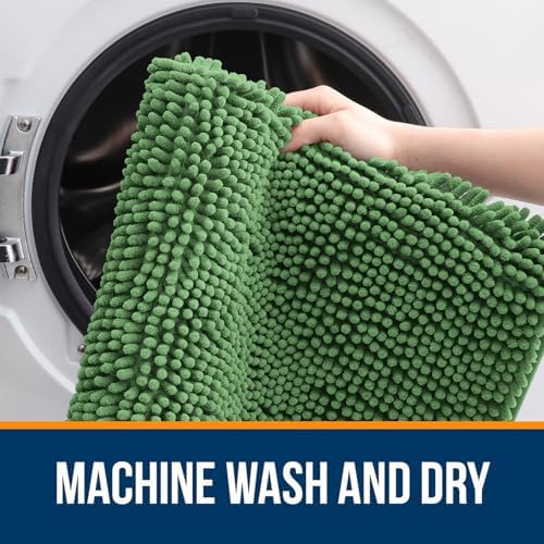 OLANLY Bathroom Runner Rugs 40x24, Extra Soft Absorbent Chenille Bath Rugs - Image 5