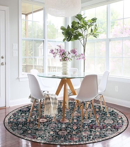 Lahome Moroccan Washable Round Area Rug, Soft Round Rugs 6ft Ultra-Thin - Image 6