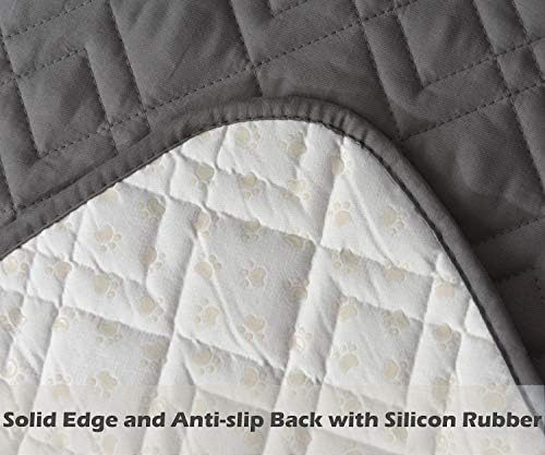 Ameritex Couch Sofa Slipcover 100% Waterproof Nonslip Quilted Furniture Protector Slipcover for Dogs, Children, Pets Sofa Slipcover Machine Washable (Dark Grey, 78") - Image 4