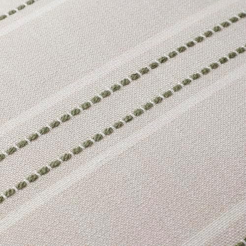 Hckot Sage Green Throw Pillow Covers 16x16 Set of 2 Striped Pillow Covers Christmas Decorative Pillows Square Cushion Covers for Sofa Couch Bed Living Room Farmhouse Decor, Green - Image 5