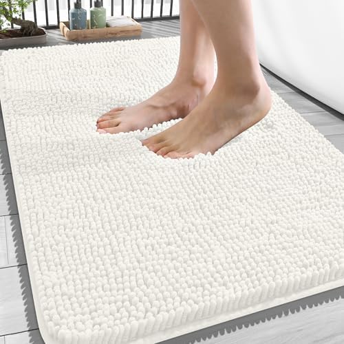 OLANLY Bathroom Rugs 34x21, Extra Soft Absorbent Chenille Bath Rugs by OLANLY