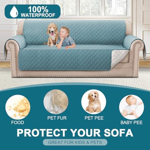 Turquoize 100% Waterproof Sofa Covers Couch Cover for Dogs, XL Sofa 78" - Image 2