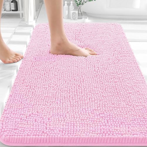 OLANLY Bathroom Rugs 36x24, Extra Soft Absorbent Chenille Bath Rugs by OLANLY