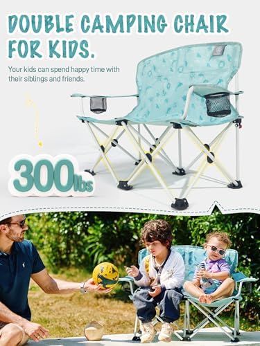 EVER ADVANCED Kids Camping Chair for Two Kids Green - Image 5