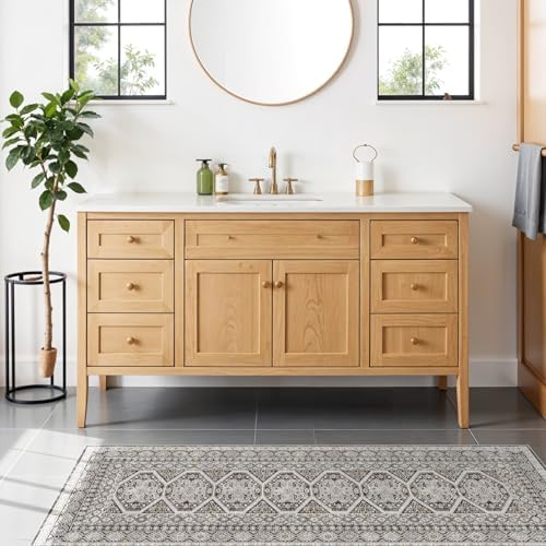 Ksrau 2x5 Runner Rug Washable Vintage: Non Slip Long Kitchen Runners Black - Image 2