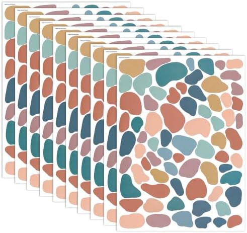 720 Pcs Boho Terrazzo Stickers | Irregular Polka Dot Peel-and-Stick Vinyl Decals for Walls & Other Smooth Surfaces by AOWDIAO