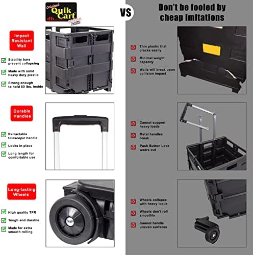 dbest Products Quik Cart Pockets Bundle - 25 Pocket - Black & Red - Image 4