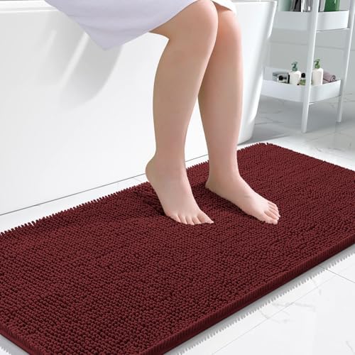 OLANLY Bathroom Runner Rugs 45x27, Extra Soft Absorbent Chenille Bath Rugs by OLANLY