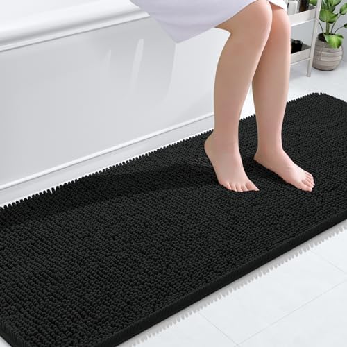OLANLY Bathroom Runner Rugs 70x24, Extra Soft Absorbent Chenille Bath Rugs by OLANLY