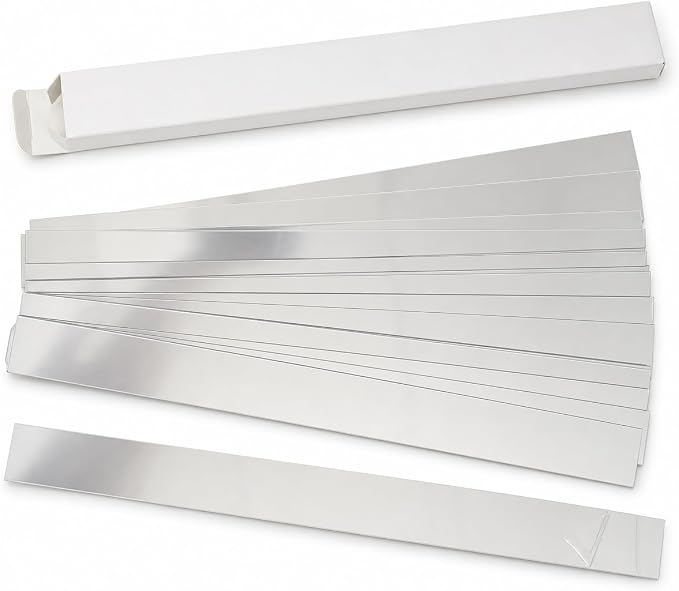 20-Piece Peel-and-Stick Acrylic Mirror Wall Trim (Silver) by Unknown