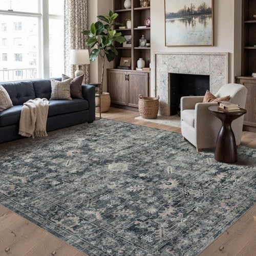 Rugxara Blue 6x9 Area Rugs Washable Rug for Living Room Dining Room Bedroom - Image 2