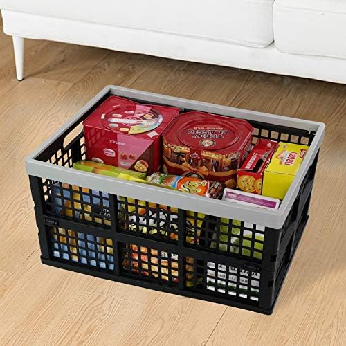 Vababa 42 L Stackable Collapsible Storage Crate, 3-Pack Storage Basket - Image 4