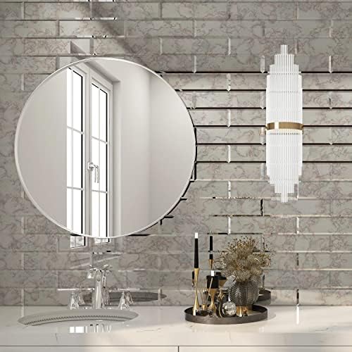 Lovdeco Peel and Stick Antique Beveled Mirror Tile Subway Mirror Backsplash 3x12 Inch for Kitchen Bathroom Wall (20 Pcs, 5 SQ.FT.) - Image 5