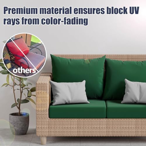 8Pcs Outdoor Cushion Covers, Stretch Patio Furniture Couch Chair Slipcovers - Image 3