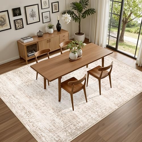 3x5 Area Rugs Living Room: Washable Rug for Bedroom Beige Brown - Image 4