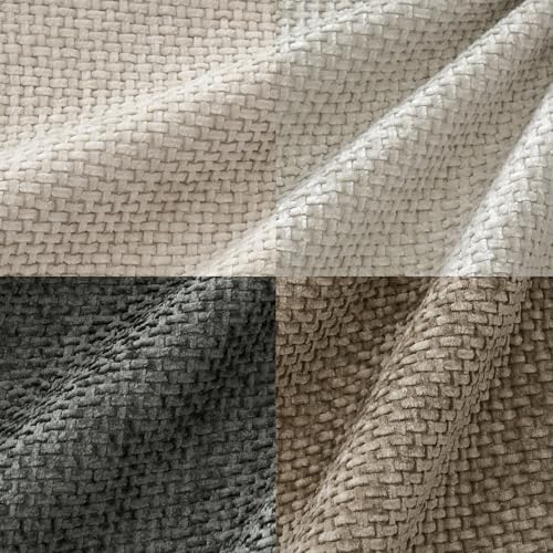 MIULEE Soft Decorative Chenille Euro Pillow Covers Neutral 24x24 Pack of 4 - Image 2