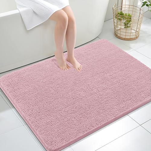 OLANLY Large Bathroom Rugs 40x32, Extra Soft Absorbent Chenille Bath Rugs by OLANLY