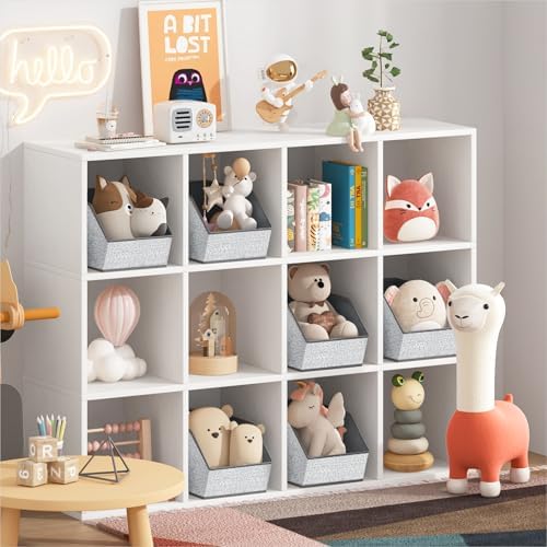 Homsorout Large Closet Storage Cubes - Closet Storage Bins with Dual Handles for Clothes, Towels, Toys, Shelf Organizer Bins for Bedroom, Nursery, Shelves, Small Spaces, Ant Light Gray, 3 Pack - Image 3