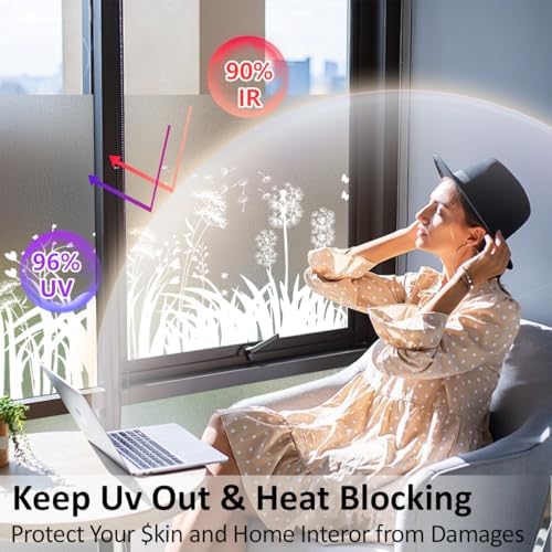 Bloss Frosted Privacy Window Film Removable Static Cling, 23.6"x78.7" - Image 5