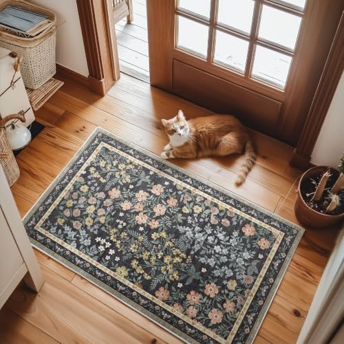 Machine Washable Small Rugs for Entryway: Door Mat Indoor Entrance 2x3 Rug Boho Throw Rug Non-Slip Low Pile Kitchen Rug for Front Door Indoor Entrance Entry Kitchen Bedside Kids Room - Image 6