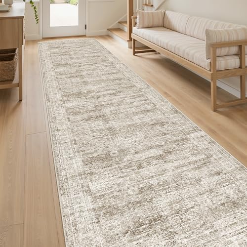 Soalmost Hallway Runner Rug 2'6"x10' Non-Slip Runners for Kitchen Brown - Image 3