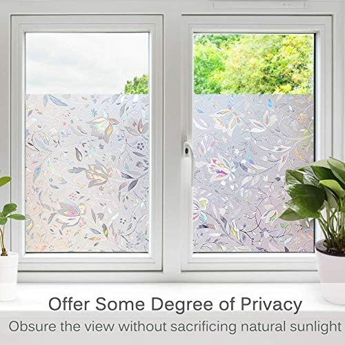 Volcanics Rainbow Window Film - Static Clings, 3D Decals & Stickers for Glass Doors & Windows, Heat Control & Anti UV, 35.4 x 78.7 Inches - Image 3