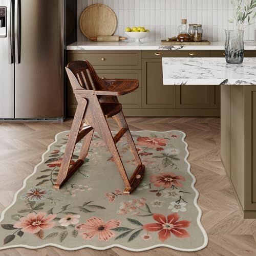 Lahome Floral Washable Rug, 3x5 Rug Soft Bedroom Rugs for Entryway Dorm - Image 3
