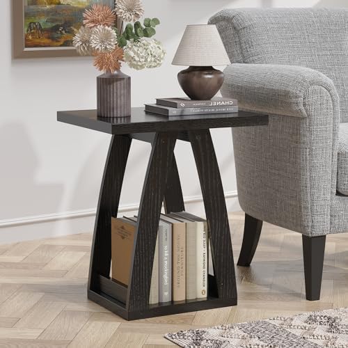 FROMJBEST End Tables Living Room, Side Table, Black End Table Set of 2 - Image 4