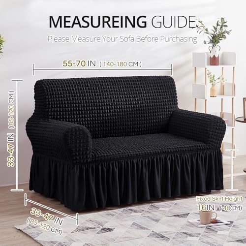 NICEEC Loveseat Covers Washable Love Seat Couch Covers Slipcover with Skirt - Image 6