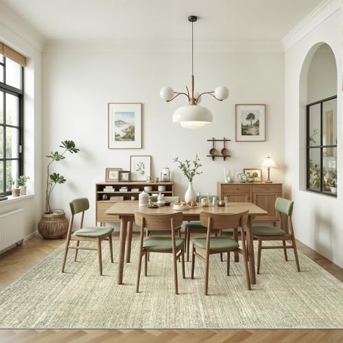 Valenrug 6x9 Area Rugs Non Slip, Large Washable Rugs for Living Room, Green - Image 6