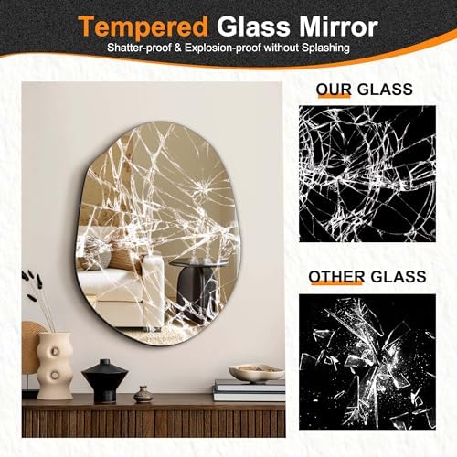 Delma Irregular Wall Mirror, 24"x18" - Image 5