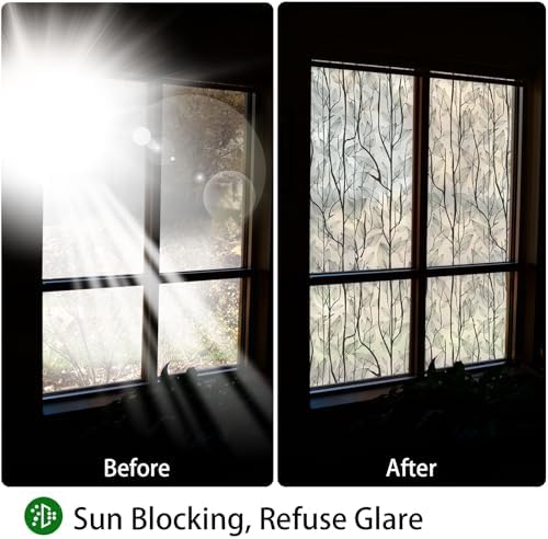 DKTIE Window Film Privacy Decorative Window Clings 35.4'' x 118.1'' - Image 3