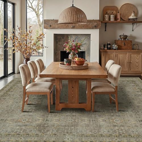 Rugxara 8x10 Area Rugs for Living Room Large Washable Rug, Olive Green - Image 4