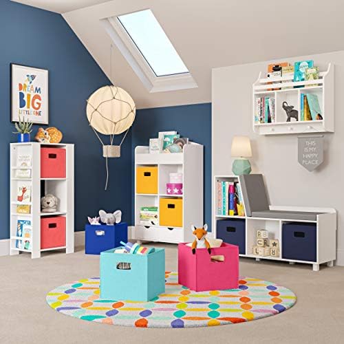 RiverRidge Folding Storage Bins - 2-pack of 10in Tall Navy Cubes - Image 3