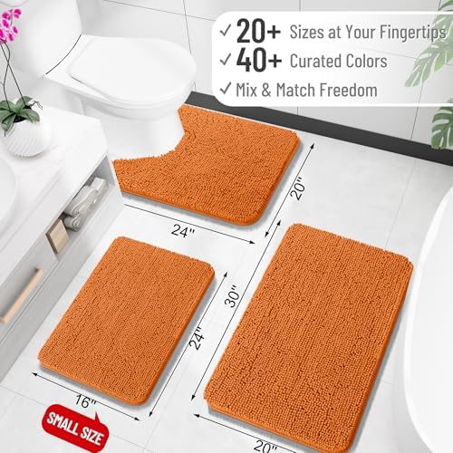 OLANLY Bathroom Runner Rugs 47x24, Extra Soft Absorbent Chenille Bath Rugs - Image 2