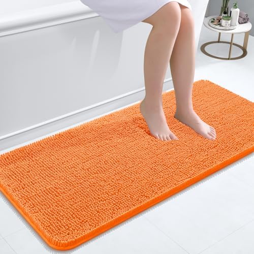 OLANLY Bathroom Runner Rugs 47x20, Extra Soft Absorbent Chenille Bath Rugs by OLANLY