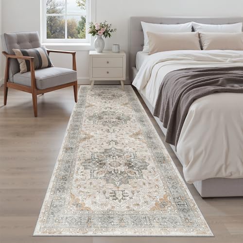 Madane Kitchen Runner 2'6''x8' Rug Runners for Hallways, Light Taupe Brown - Image 3