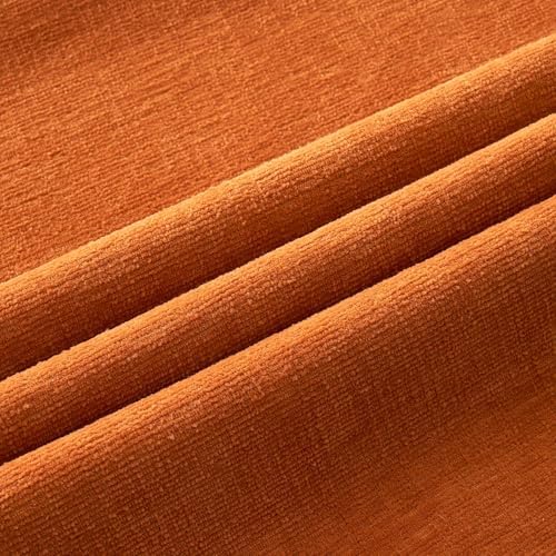 MIULEE Fall Orange Chenille Couch Euro Throw Pillow Covers, 22x22 - Image 2