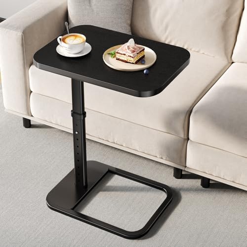 Adjustable Height TV Tray Table for Couch, Flip-Top Design by Unknown