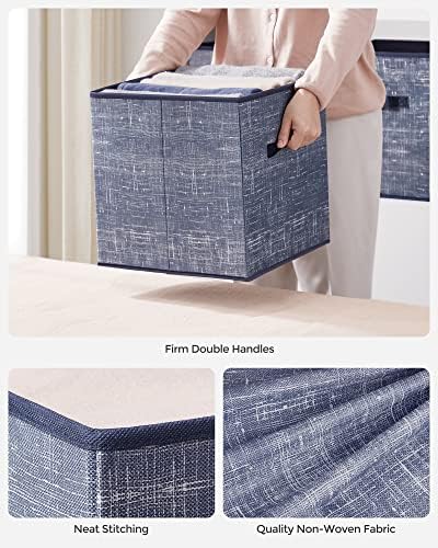 SONGMICS Storage Cubes, Set of 6, 13-Inch Foldable Closet Organizers - Image 5