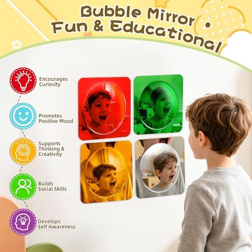 Acrylic Distortion Mirror Set for Photography - 4 Pack Funny Magic Mirror for Creative Portrait Video Effects, Unbreakable Prop for Photographers Content Creators - Image 7