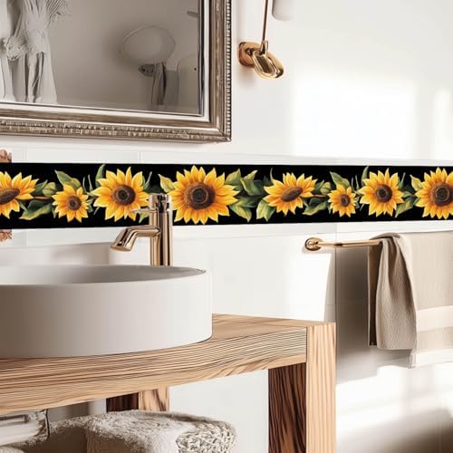 IVN Wallpaper Border Peel and Stick Wall Sunflowers 4x196 Inch - Image 6