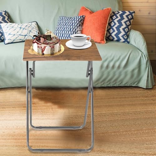 Tv Trays Folding Tv Table, Dinner Table for Eating(Yellow Brown,1pcs) - Image 7