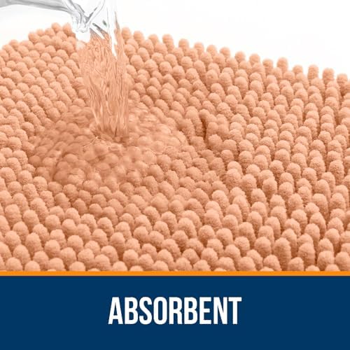 OLANLY Small Bathroom Rugs 30x18, Extra Soft Absorbent Chenille Bath Rugs - Image 4