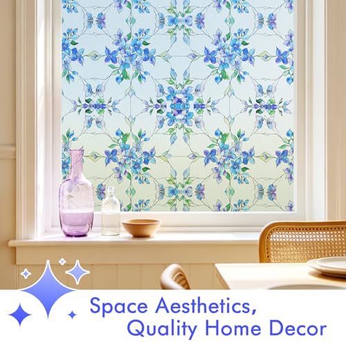 SOMWISE Frosted Window Privacy Film, Decorative Sun Heat Blocking, Anti UV - Image 5