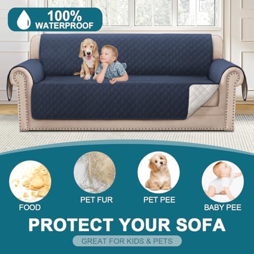 Turquoize 100% Waterproof Sofa Covers Couch Cover for Dogs, XL Sofa 78" - Image 2