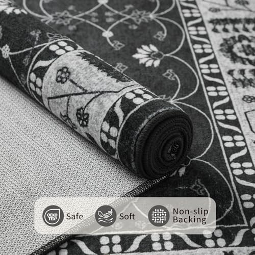 Rugxara 8x10 Area Rugs,Large Rugs for Living Room(Black) - Image 5
