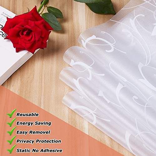 LEMON CLOUD Window Privacy Film, Frosted Glass Window Film, 23.6″ x 157.4″ - Image 7